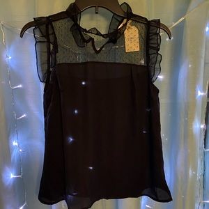 Love Letters Women’s Black lace Tank Top